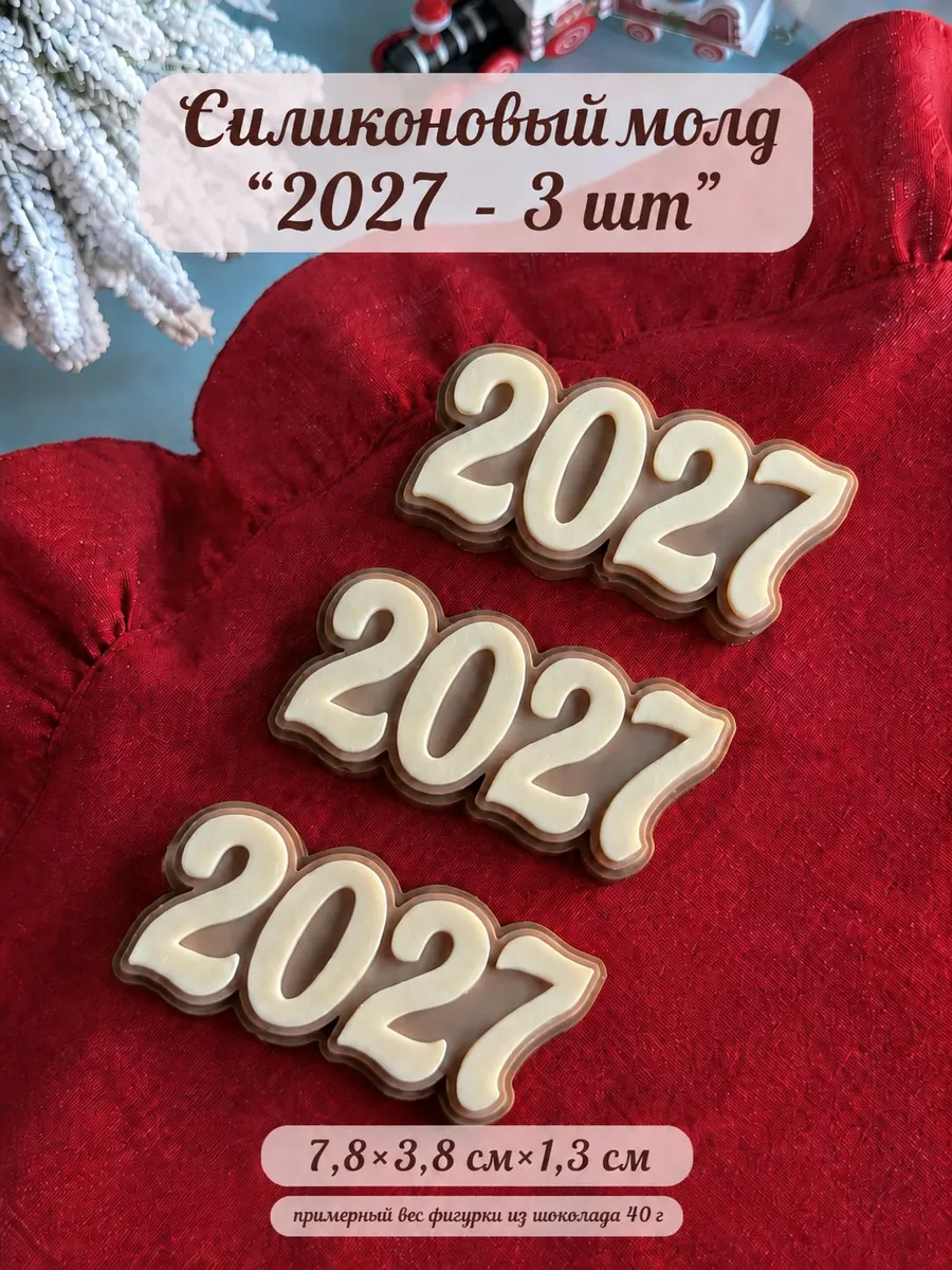 Силиконовый молд для шоколада "2027"
